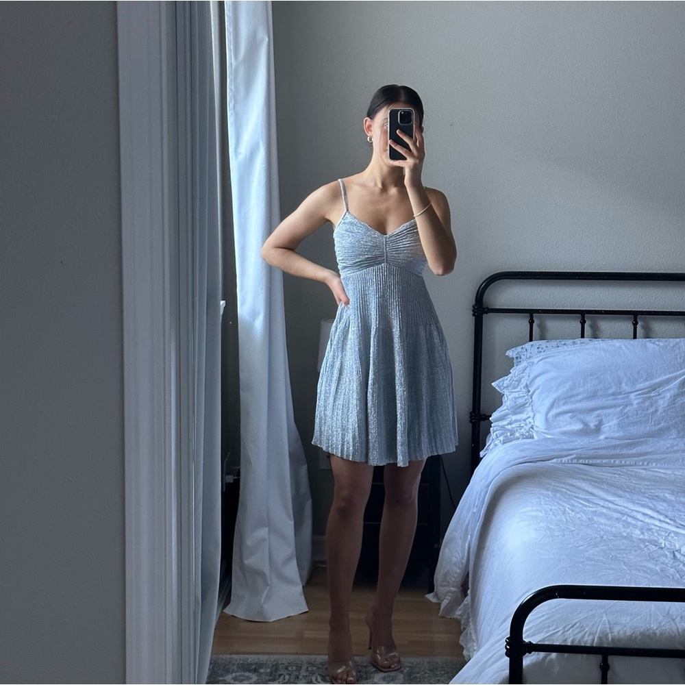 A.L.C. Silver mini dress size small nwt